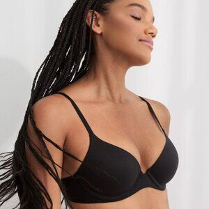 Aerie Black Real Good Sunnie Full Coverage Lightly Lined Bra Size 32B